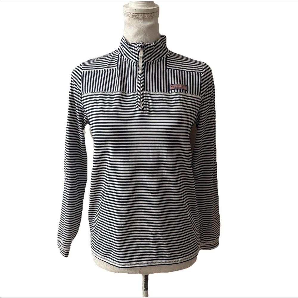 VINEYARD VINES GIRLS Shep Shirt White Blue Performance Sz 14
